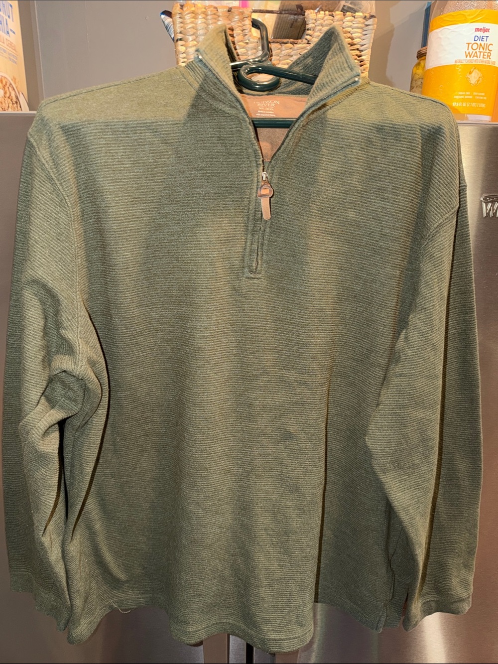 Hudson River 1/4 Zip Pullover Sweatshirt Dark Green Size Mens XL